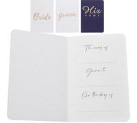 Cabilock Wedding Vow Cards Set for Bride and Groom, Practical Paper Vows Book with Simple Design, White Colour, for Weddings and Theme Events