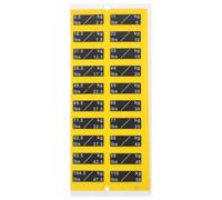 Cabilock Weight Stack Labels 2.5-50Kg Self-Adhesive Weight Capacity Stickers for Gym Equipment Yellow-Black Number Tags for Fitness Machines Equipment Sticker Sheet