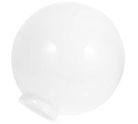 Cabilock White Acrylic Globe Lamp Shade for Outdoor Light Fixtures, Handmade Round Lampshade with Decoration and Dazzle Prevention, for Dining Room and Hotel Decoration
