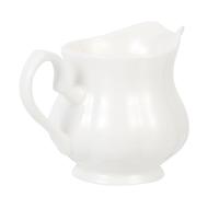Cabilock White Ceramic Milk Jug Small Kitchen Container Multi-Function Milk Pitcher for Home Coffee Shops Restaurants and Events