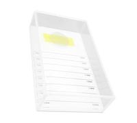 Cabilock White Eyelash Storage Box for Grafting and Lash Extension with Acrylic and Glass Material, Easy to Open and Close, for Personal Use and Professional Beauty Salons