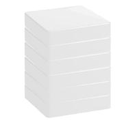 Cabilock White PVC Pyramid Post Caps 6Pcs 3.5 X 3.5 Inch Deck Post Finials for Outdoor Garden Fences, Patio Privacy and Dock Poles