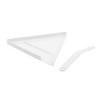 Cabilock White Triangular Medicine Tray with Three Compartments and Corner Spout Abs Material Pill Counting Pan for Clinics and Home Use Smooth Surface Pill Dispensing Tray to Prevent