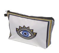 Cabilock Women's Evil Eye Makeup Bag Clutch Small Zippered Pouch for Travel Cosmetic Organizer for Daily Use Stylish Vanity Bag Protective Design for Outdoor Activities and Daily Carry