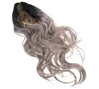 Cabilock Women's Grey Long Wig Gradient Synthetic Hair Wig Natural Look Long Wavy for Daily Party Halloween Cosplay