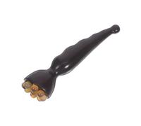 Cabilock Wood Acupressure Massage Stick for Eye Cream Application Natural Sandalwood Material Lotus Pod Massage Head Revitalizes Skin and Use Anywhere