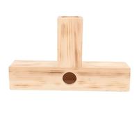 Cabilock Wood Pet Tunnel for Home Hamster Guinea Pig Hideout Beige Mini T-shaped Tunnel for Training and Pet Entertainment