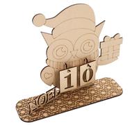 Cabilock Wooden Advent Calendar Christmas Decoration DIY Countdown Calendar Desk Decor Festive Xmas Holiday Ornament for Family and Friends