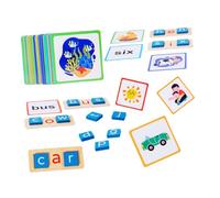 Cabilock Wooden Alphabet Spelling Block Early Learning Game for Preschoolers Educational Letter Blocks Fun Brain Development