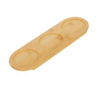 Cabilock Wooden Beer Flight Board 3-Slot Glasses Holder Paddle Serving Tray for Wine Whiskey Bar Party Tasting Display