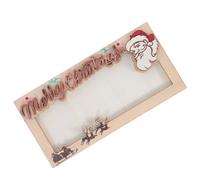 Cabilock Wooden Christmas Money Holder Envelope Box - Unique Holiday Cash Card Wallet for Xmas New Year - Small Wood Business Card Holder for Festive Giving