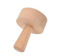 Cabilock Wooden Egg Tart Pusher with Removable Bottom Non Stick Round Tartlet Pan Mold for Uniform Crust Shaping Precision Pastry Tamper for Baking French Tarts at Home and Professional Use