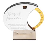 Cabilock Wooden Eid Countdown Calendar Rotatory Ramadan Tabletop Decoration with Smooth Finish Practical Date Tracker for Home and Office