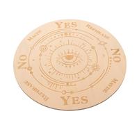 Cabilock Wooden Evil Eyes Witch Divination Board with Geometric Pattern Smooth Polished Surface Wiccan Altar Supply for Rituals Home Decor and Pendulum Readings