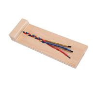 Cabilock Wooden Hair Braiding Tool Educational for Preschool Fine Motor Skills Development Early Learning Aid for Boys and Montessori-inspired Braiding Practice for Patience and Dexterity