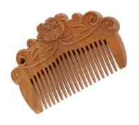 Cabilock Wooden Hair Comb Handmade Relief Carving Anti-static Scalp Comb for Women Solid Wood Styling Tool Unique Elegant Design