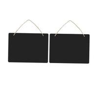 Cabilock Wooden Hanging Chalkboard Tags Double-Sided Erasable Dry Erase Board with Smooth Surface for Home Office Restaurant Bar Shop Store Communication and Custom Signage
