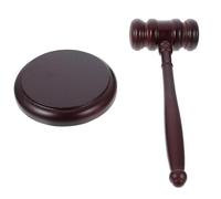 Cabilock Wooden Judge's Gavel and Sound Block Set Sturdy Hardwood Construction Smooth Edges for Courtroom, Auctions Hand-Eye Coordination