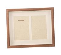 Cabilock Wooden Medal Display Frame for Desktop with Coffee Finish Reusable Medal Shadow Case and Badge Storage in Small Apartments and Homes