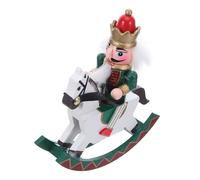 Cabilock Wooden Nutcracker Christmas Ornament Nutcracker Figures Traditional Soldier Desktop Display Holiday Decorations