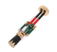Cabilock Wooden Nutcracker Soldier Figurine Christmas Table Centerpiece with Stable Base Classic Festive Nutcracker Hanging Ornament Figure for Home Fireplace and Holiday Party Decoration