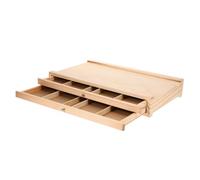 Cabilock Wooden Pencil Box Art Organizer with Storage for Artists Portable Sketching and Painting Supply Case for Outdoor Use
