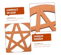 Cabilock Wooden Pentagram Altar Tile Ritual Mat Protective Star Ornament for Home Ceremony Decor Witches Sacrifice Supply with Gift Ready Packaging