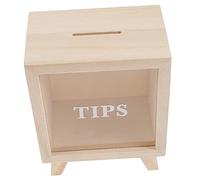 Cabilock Wooden Piggy Bank for Adults Decorative Money Box for Saving Sturdy Wood Jar for Home Use for Boys and Girls Rooms and Desktop Decor