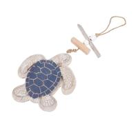 Cabilock Wooden Sea Turtle Wall Hanging Decoration with Rope Farmhouse Coastal Nautical Art for Entryway Living Bathroom Easy Install Ocean Theme Wall Ornament