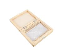 Cabilock Wooden Slide Storage Box with Compartments Plated Lock Practical Microscope Specimen Case for Biological Slice Collection and Lab Slide Organization