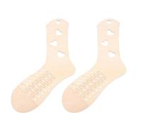 Cabilock Wooden Sock Holder Pair with Hollow Heart Pattern Retractable Sock Blocker for Hand Knitting and Stocking Display for Craft Enthusiasts in UK