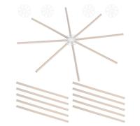 Cabilock Wooden Stick Connector for DIY Crafting Building Model Wood Sticks Wood Dowel Rod for Group Activities Workshops