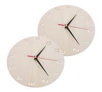 Cabilock Wooden Wall Clock Faces Flexible Crafting Options 2 Sets and Clock Hands with Arabic Numeral Dial and Farmhouse Decoration and Effortless Assembly Wood Projects