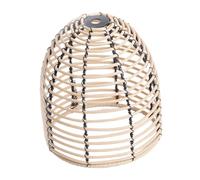Cabilock Woven Hanging Lamp Shade Imitation Rattan Pendant Light Cover for Bedroom Cafe Rustic Farmhouse Style