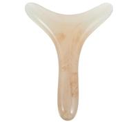 Cabilock Y-shaped Amber Resin Face Scraper Tool for Facial and Eye Massage, Reusable Muscle Scraping Board for Full Body Gua Sha Therapy and Skin Care