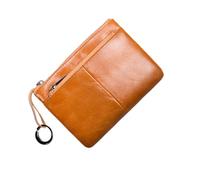 Cabilock Zipper Wallet Card Holder Short Genuine Leather, Hook Men's | Bills and Change Storage, Multi Functional Layout, School and Shopping Use, Compact Carry Option