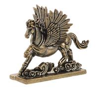 Cabilock Zodiac Brass Horse Figurine Running Horse Statue Tabletop Collectible Chinese New Year Sculpture Spring Festival Home Décor Ornament