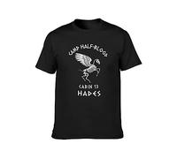 Cabin 13 Camp Half Blood Skeleton Hades Percy Jackson Olympians Boy Men Black Cotton T-Shirt Print Tee Shirts M