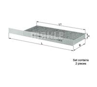 MAHLE LAK 751/S Interior Cabin Air Filter - Carbon Activated Pollen Filter - with odor protection - Car
