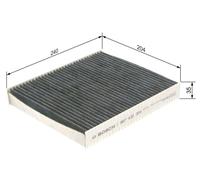 Cabin Air Filter Fits Cadillac CT6 Chevrolet Saab Vauxhall Opel BOSCH 1987432304