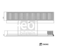 Cabin Air Filter Fits Case Ih New Holland FEBI BILSTEIN 196980