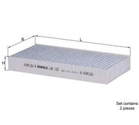 MAHLE LAK 122/S Interior Cabin Air Filter - Carbon Activated Pollen Filter - with odor protection - Car