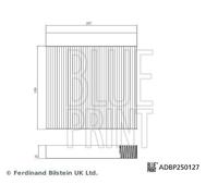 Blue Print ADBP250127 Cabin Pollen Filter Fits Mg 3 Zs 11442625