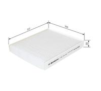 Bosch Cabin Air Filter M2053 (1 987 432 053) - Pollen/Dust Filter