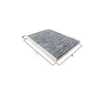 MAHLE LAK1574 Cabin Pollen Interior Air Filter Fits Alfa Romeo Giulia Stelvio