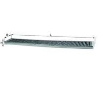 MAHLE LAK 102 Interior Cabin Air Filter - Carbon Activated Pollen Filter - with odor protection - Car