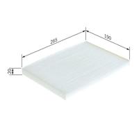Cabin Air Filter (Pollen Filter) Fits Nissan Qashqai +2 Bosch 1 987 432 238