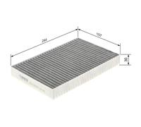 Cabin Air Filter (Pollen Filter) Fits Tesla Model S 12-26 Bosch 1 987 435 569