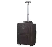 Cabin Approved Two-Wheeled Design Trolley Bag & Suitcase | Black Polyester Luggage Carry-On Suitcase | Perfect for Travelling with Trolley Bag (Brown)