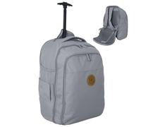 Cabin Approved Wheeled Backpack 50x38x25cm - 2-in-1 Lightweight Trolley Bag & Rucksack on Wheels (1.53kg, 47L) Hand Luggage for British Airways, Jet2 & TUI Overhead Cabin Holdall - Grey